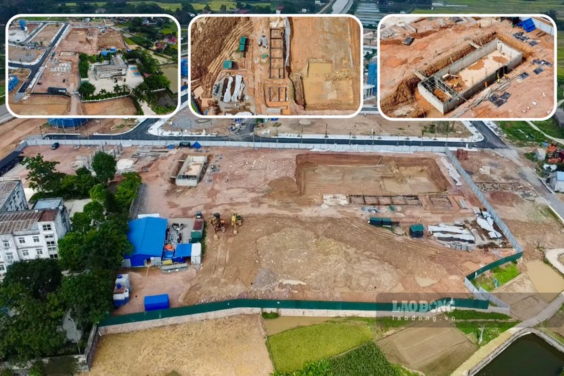 The billion-dollar water plant project is urgently completing the infrastructure. Photo: Nguyen Hoan.