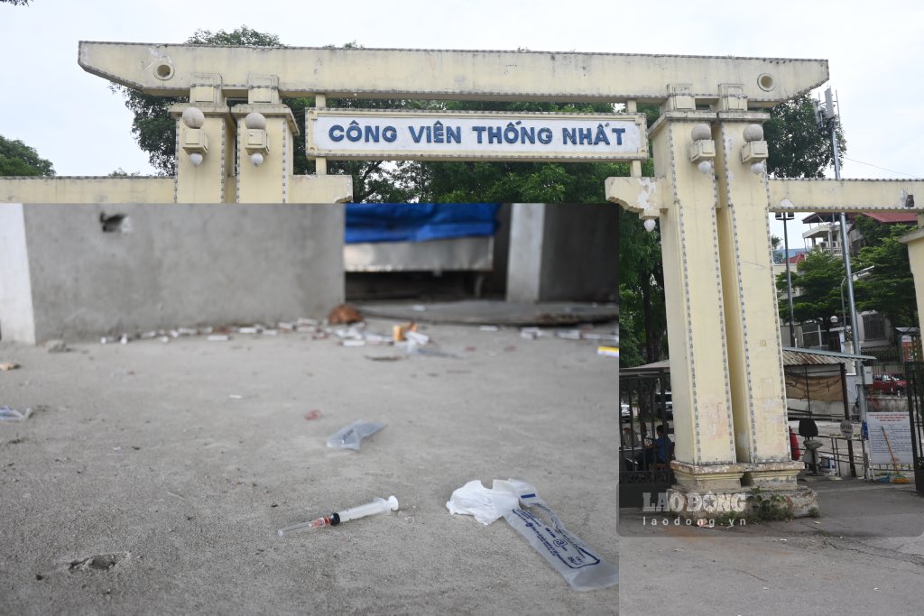 Warm in the heart of the capital, a syringe appeared in Hanoi's largest park