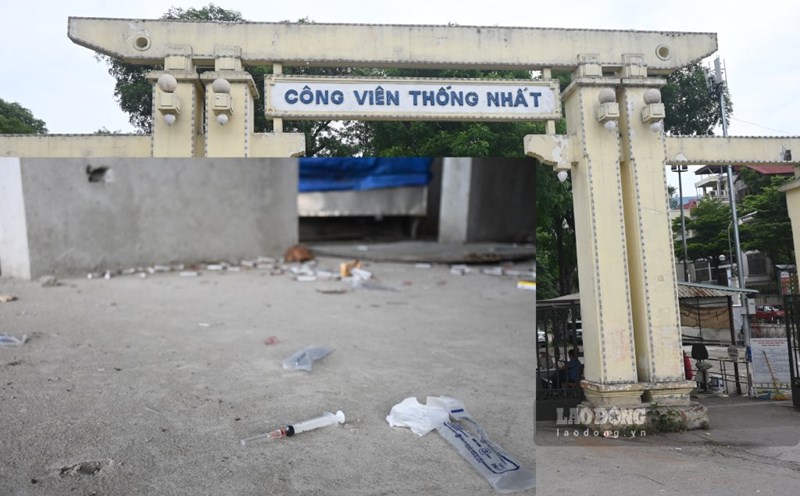 Warm in the heart of the capital, a syringe appeared in Hanoi's largest park