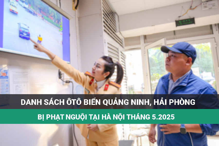 Owners of Hai Phong and Quang Ninh license plates then go to the police to handle fines
