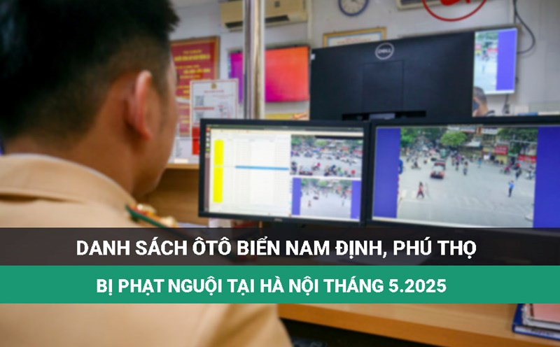 Owners of Nam Dinh and Phu Tho license plates later went to the police to handle fines