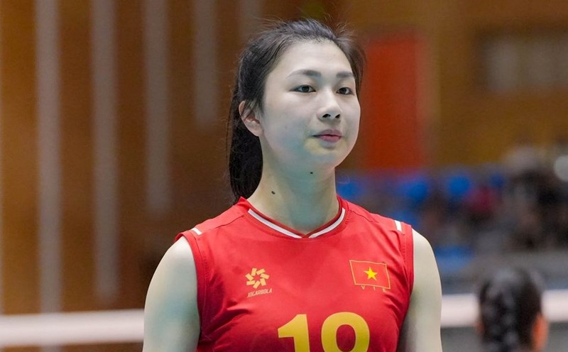 Middle blocker Pham Thi Hien of the Vietnam women's volleyball team. Photo: Vietnam Volleyball