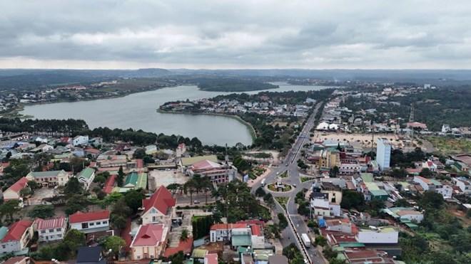 Dak Nong esta consultando con el personal de liderazgo clave a nivel de comuna y barrio. Foto: Bao Lam