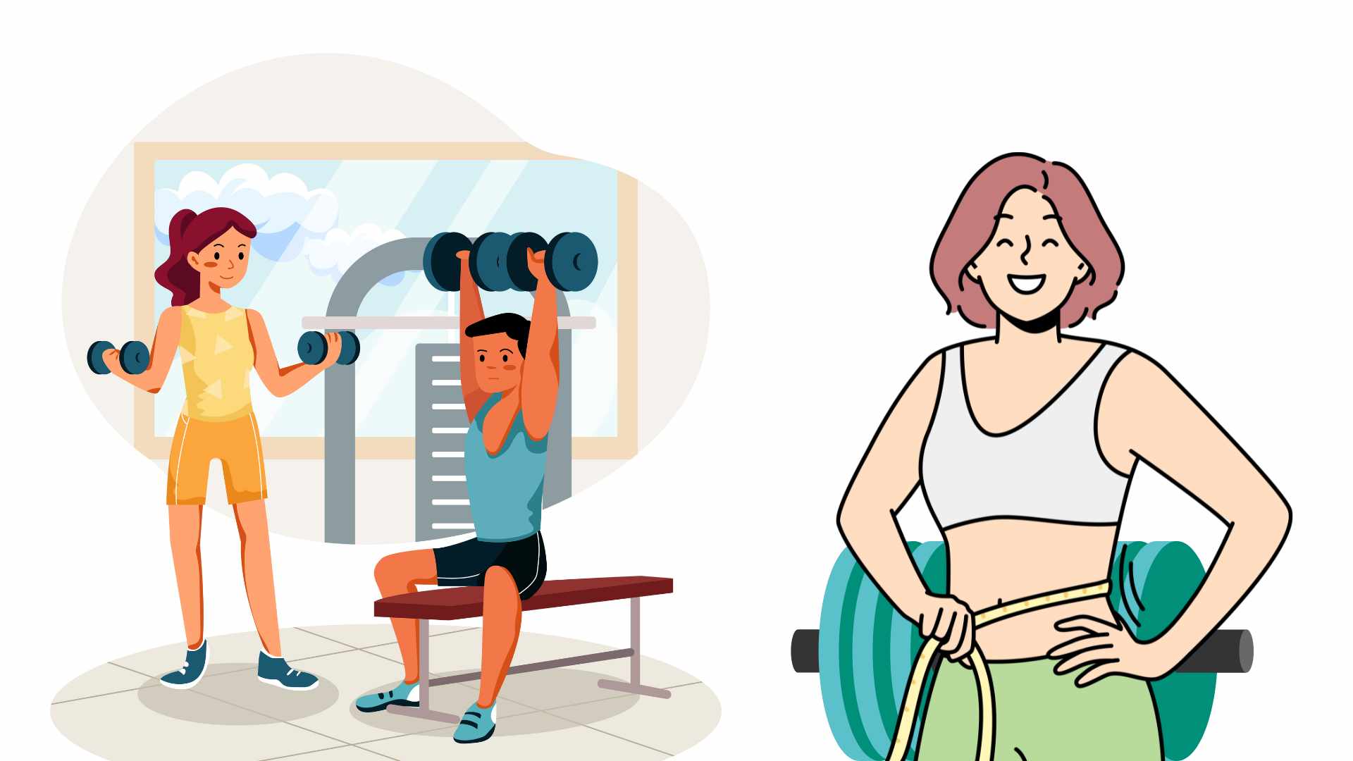 Lifting weights helps increase muscle mass and reduce visceral fat. Graphics: Ha May