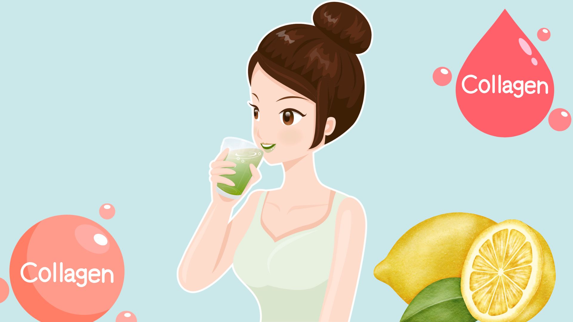 Some drinks such as green tea help fight inflammation and increase collagen production naturally. Graphic photo: HUENG SON