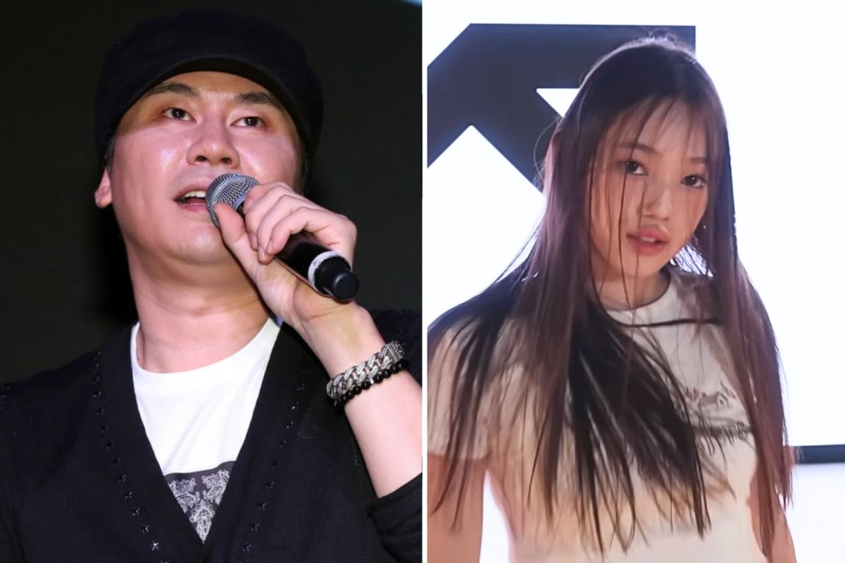 El productor Yang Hyun Suk elogio a Evelli, miembro del grupo junior Baby Monster. Foto: YG Entertainment