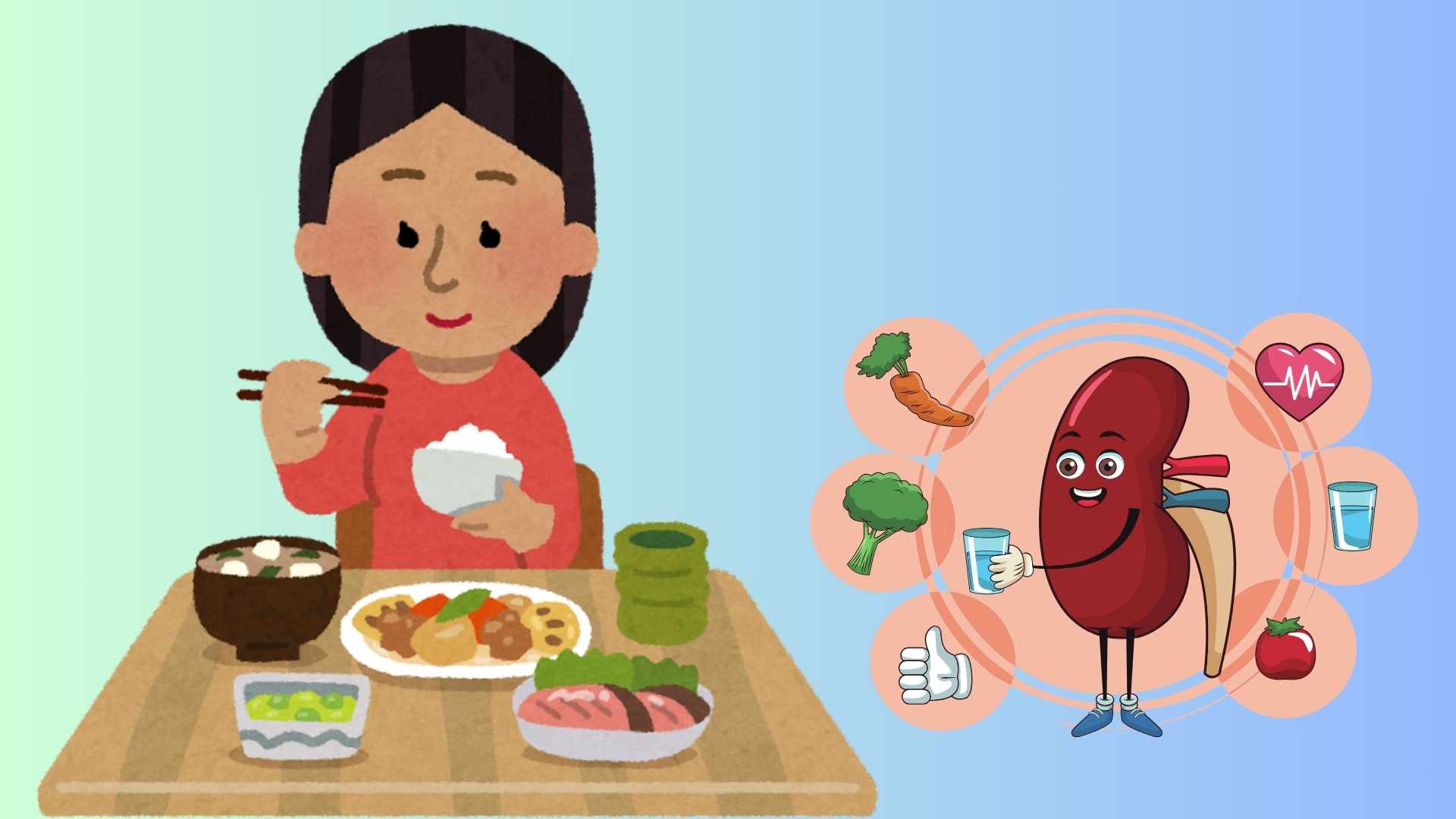 Eating dinner properly is good for kidney function. Graphics: Ha May