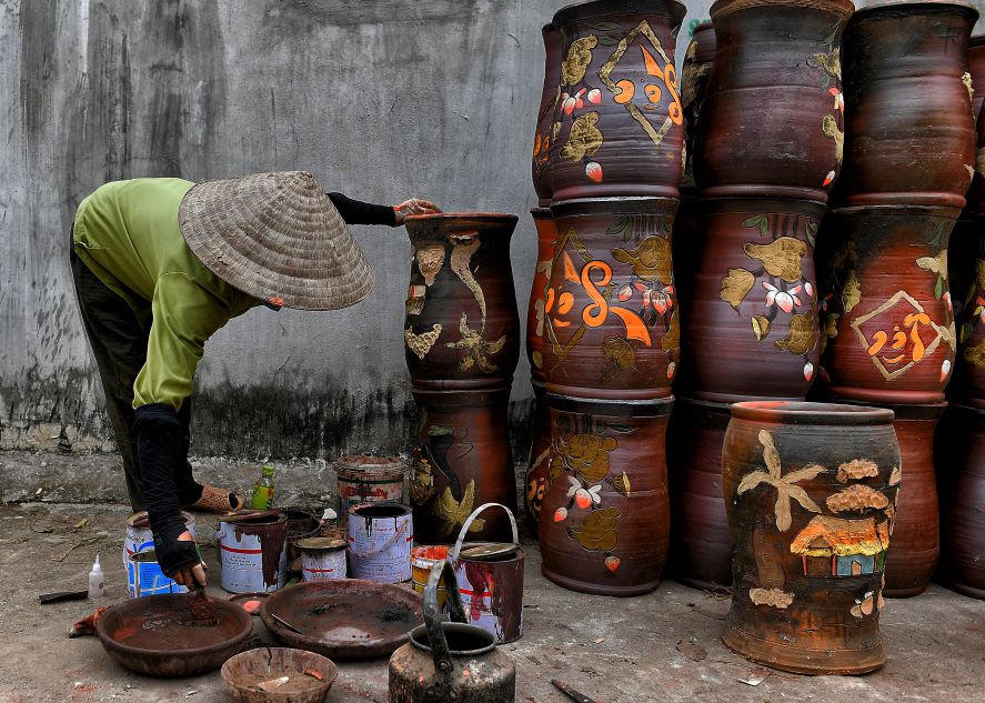 Ve tren gom (Phu Lang, Bac Ninh).Anh: Viet Van