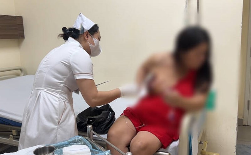 The woman had to have both breasts removed because she used bees to burn the breasts to treat cancer.