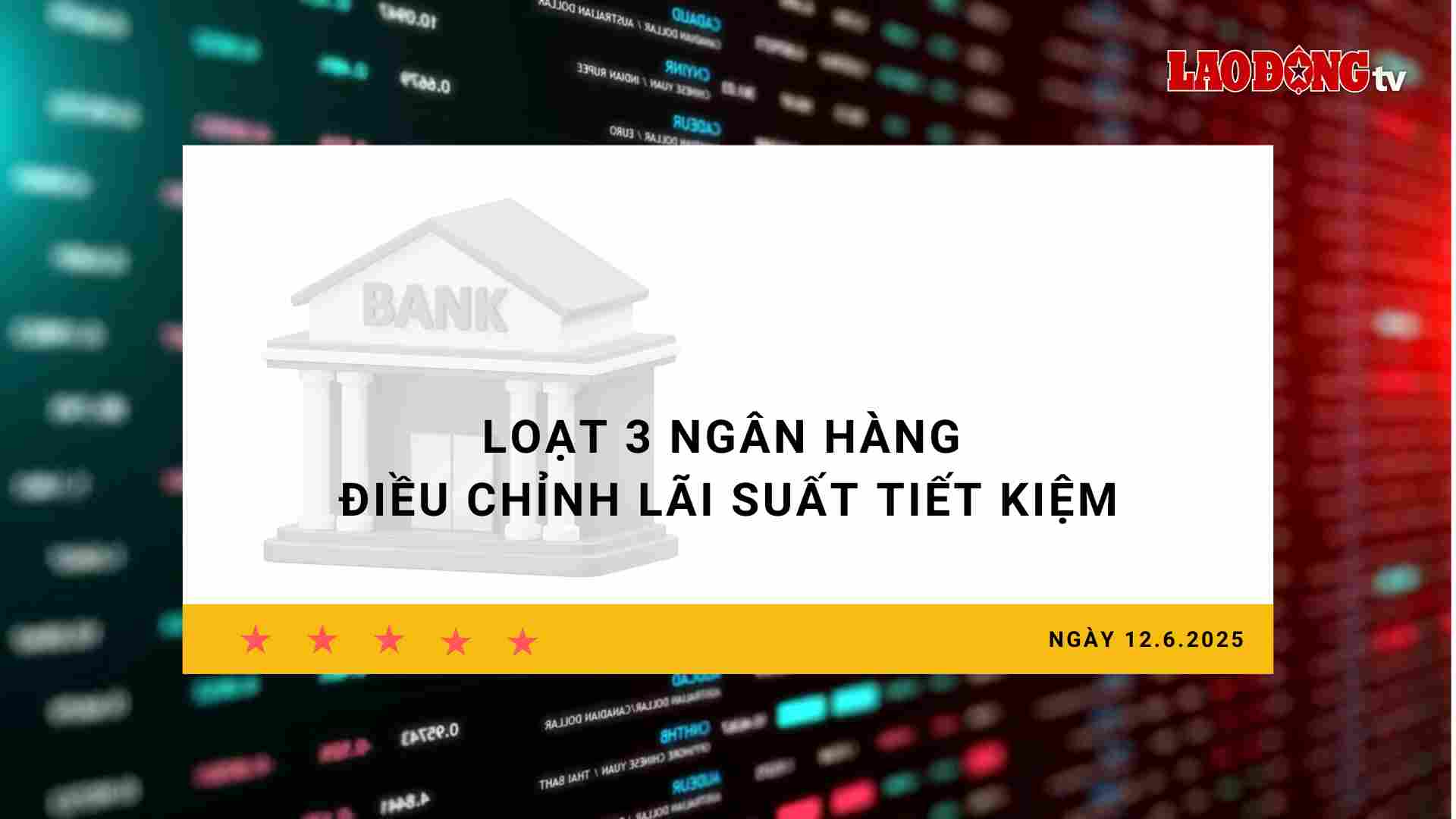 Interest rate 12.6: A series of 3 banks adjust savings interest rates