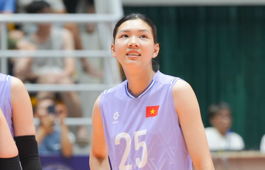 Middle blocker Tran Thi Bich Thuy of the Vietnam women's volleyball team. Photo: Vietnam Volleyball