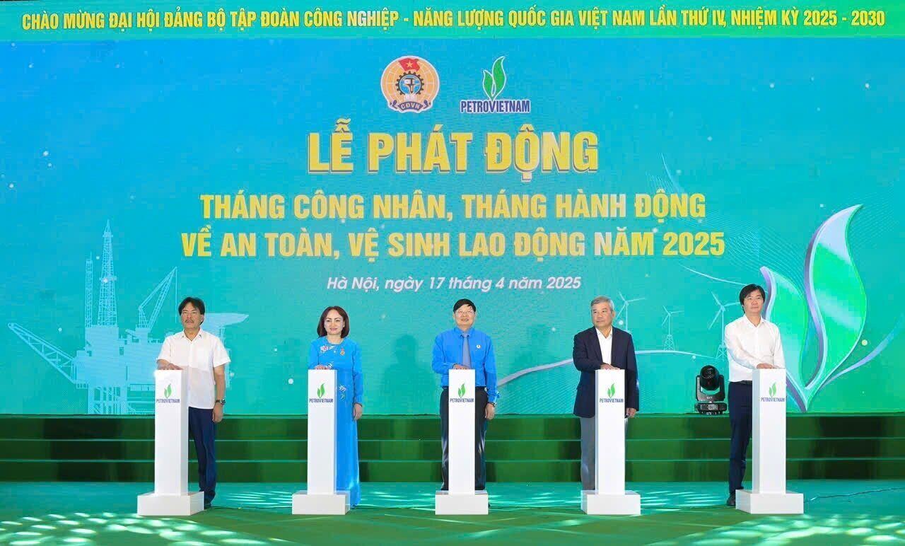 Launching ceremony of Workers' Month 2025 of the Vietnam Oil and Gas Trade Union. Photo: Trung Quan