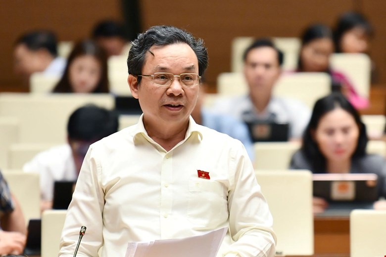 Dai bieu Hoang Van Cuong phat bieu. Anh: Quochoi.vn