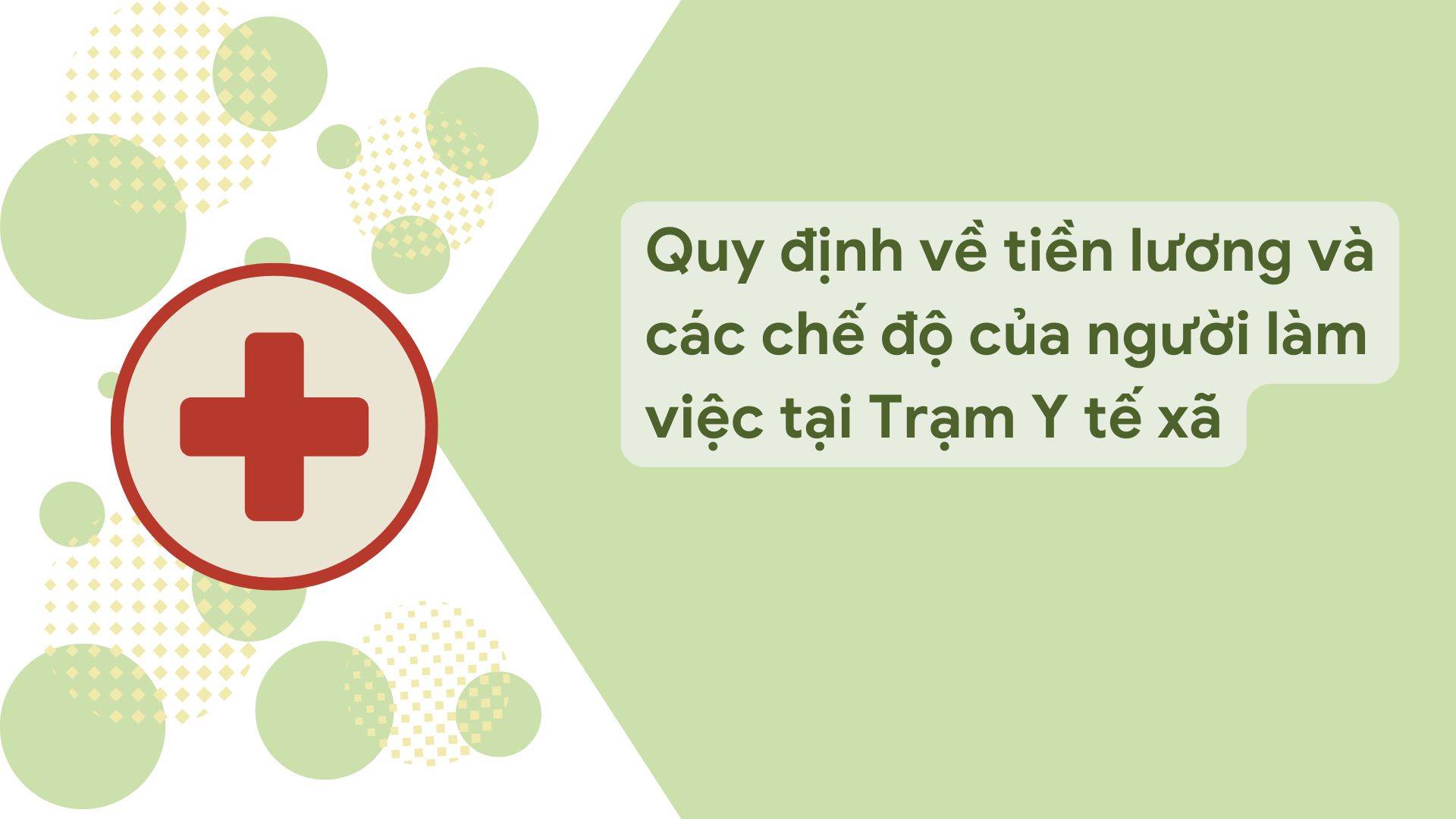 Regulations on salaries and regimes for people working at Commune Health Stations