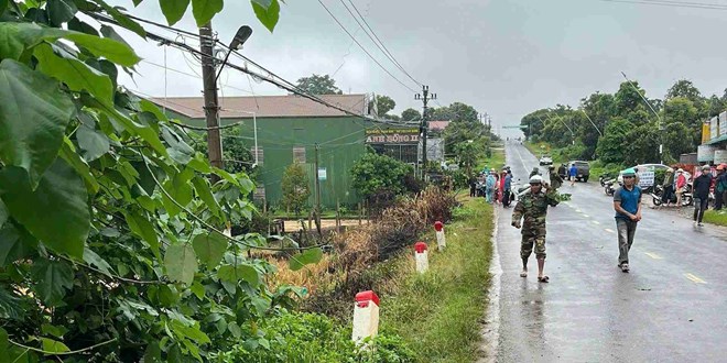 Hien truong khu vuc 2 thanh nien tu vong. Anh: Cong an cung cap