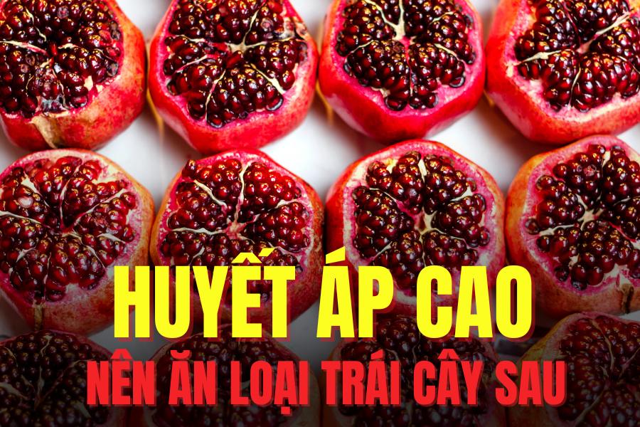 Pomegranate is rich in antioxidants and fiber, which is good for people with high blood pressure. Graphics: Tra My