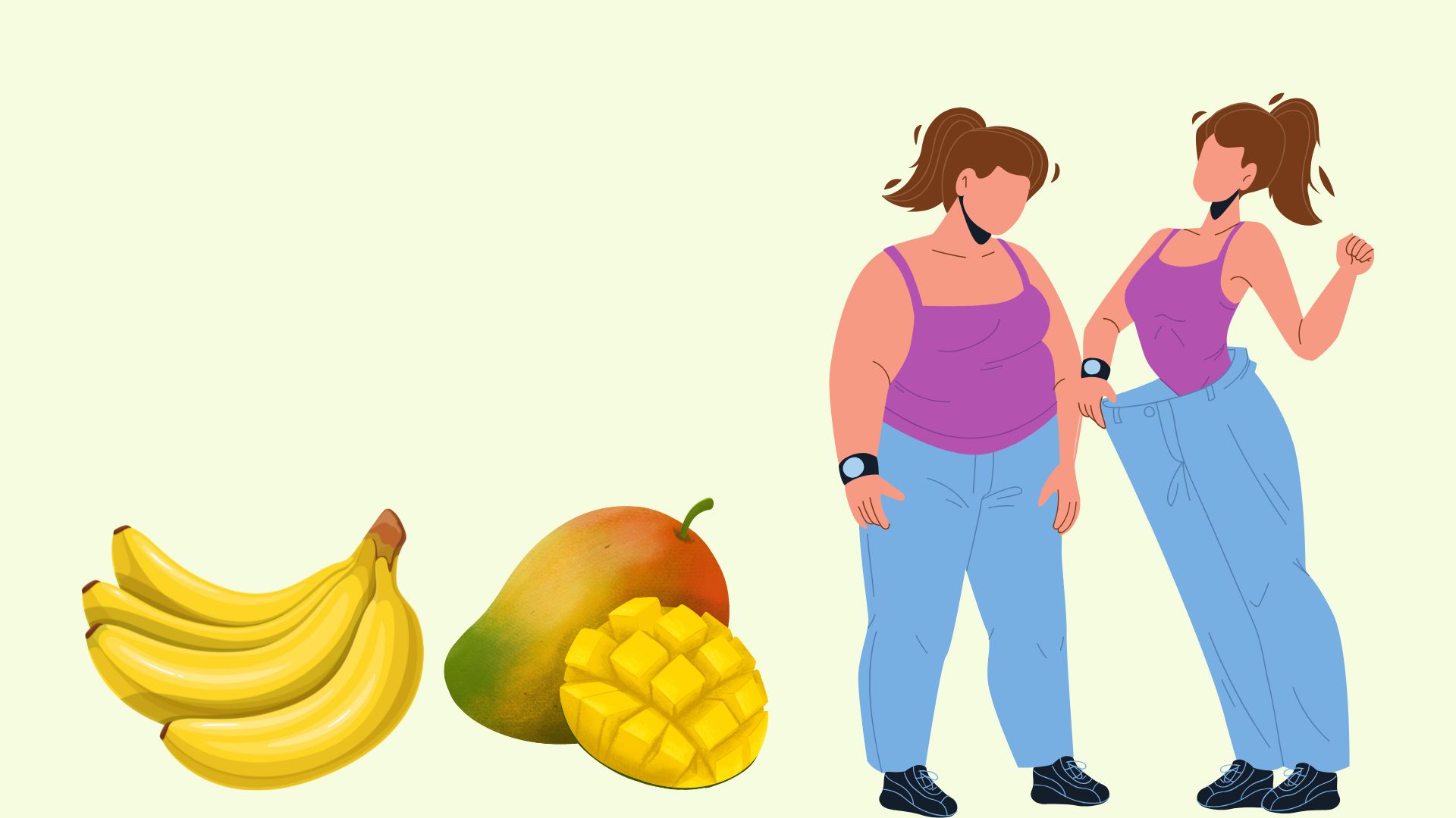 Bananas, mangoes... are foods that contain a lot of sugar but are rich in fiber, antioxidants that support weight loss. Graphic photo: HUENG SON