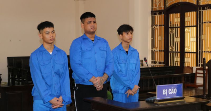 Defendants at the trial for illegal use of drugs. Photo: Provided by the police.