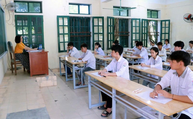 The 2025-2026 public high school entrance exam in Thai Binh will take place from June 1-2. Photo: Nam Hong