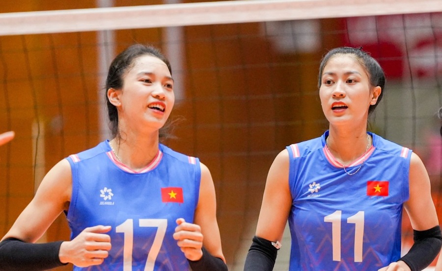 The Vietnam women's volleyball team will meet Kazakhstan in the semi-finals of the AVC Nations Cup 2025. Photo: VFV