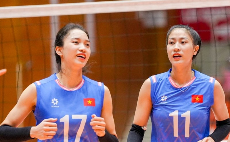 The Vietnam women's volleyball team will meet Kazakhstan in the semi-finals of the AVC Nations Cup 2025. Photo: VFV