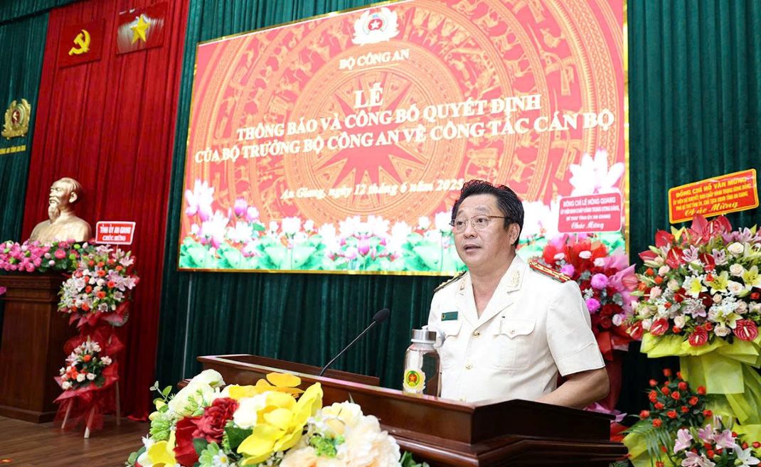 Dai ta Lam Phuoc Nguyen duoc dieu dong lam Giam doc Cong an tinh Tien Giang. Anh: Cong thong tin Cong an tinh An Giang