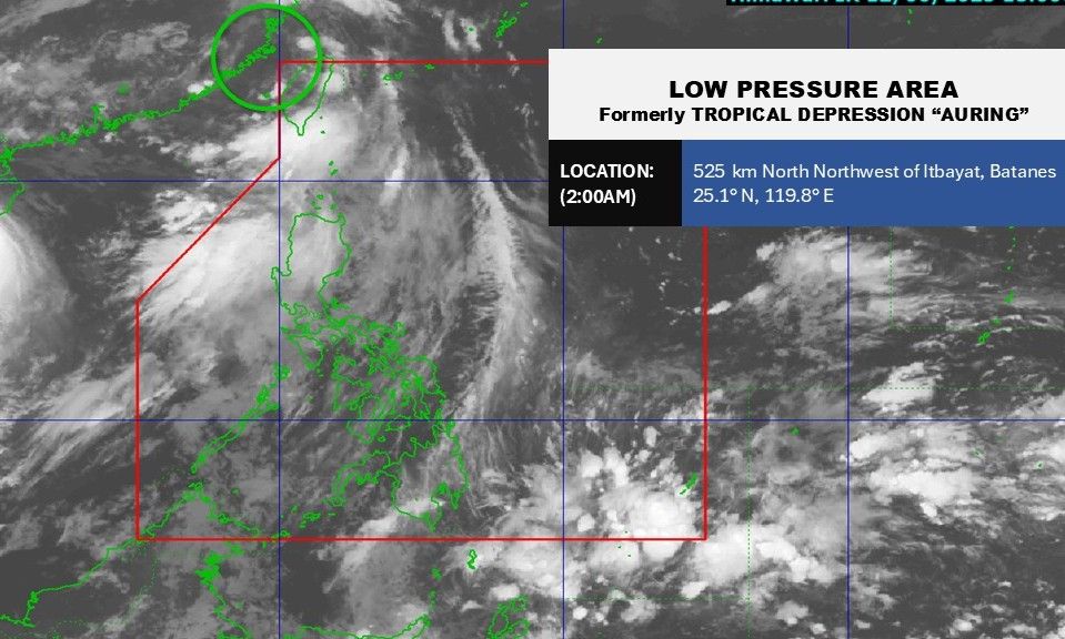 La tormenta, la tormenta aparecio justo despues de la tormenta No. 1, se debilito a baja presion a las 2 a.m. 13.6. Foto: Pagasa