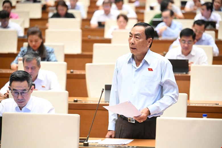 Dai bieu Pham Van Hoa phat bieu. Anh: Quochoi.vn