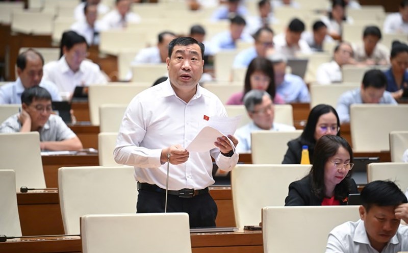 National Assembly delegate Thach Phuoc Binh proposed to allow the Chairman of Hai Phong City People's Committee to proactively decide on land recovery. Photo: Quochoi.vn