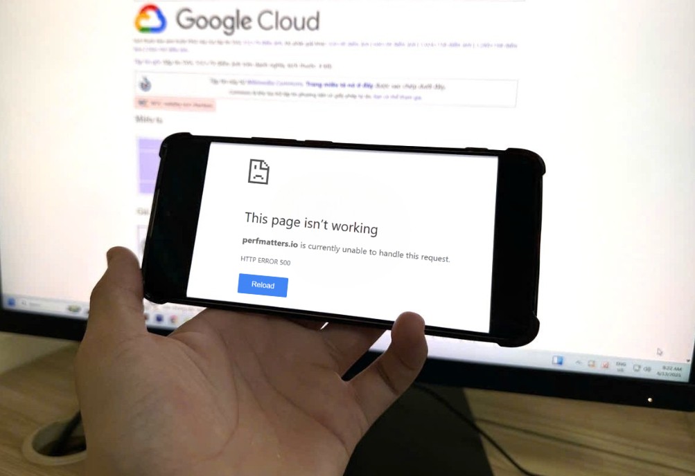Google Cloud gap loi vao rang sang ngay 13.6 theo gio Viet Nam. Anh: Hao Thien