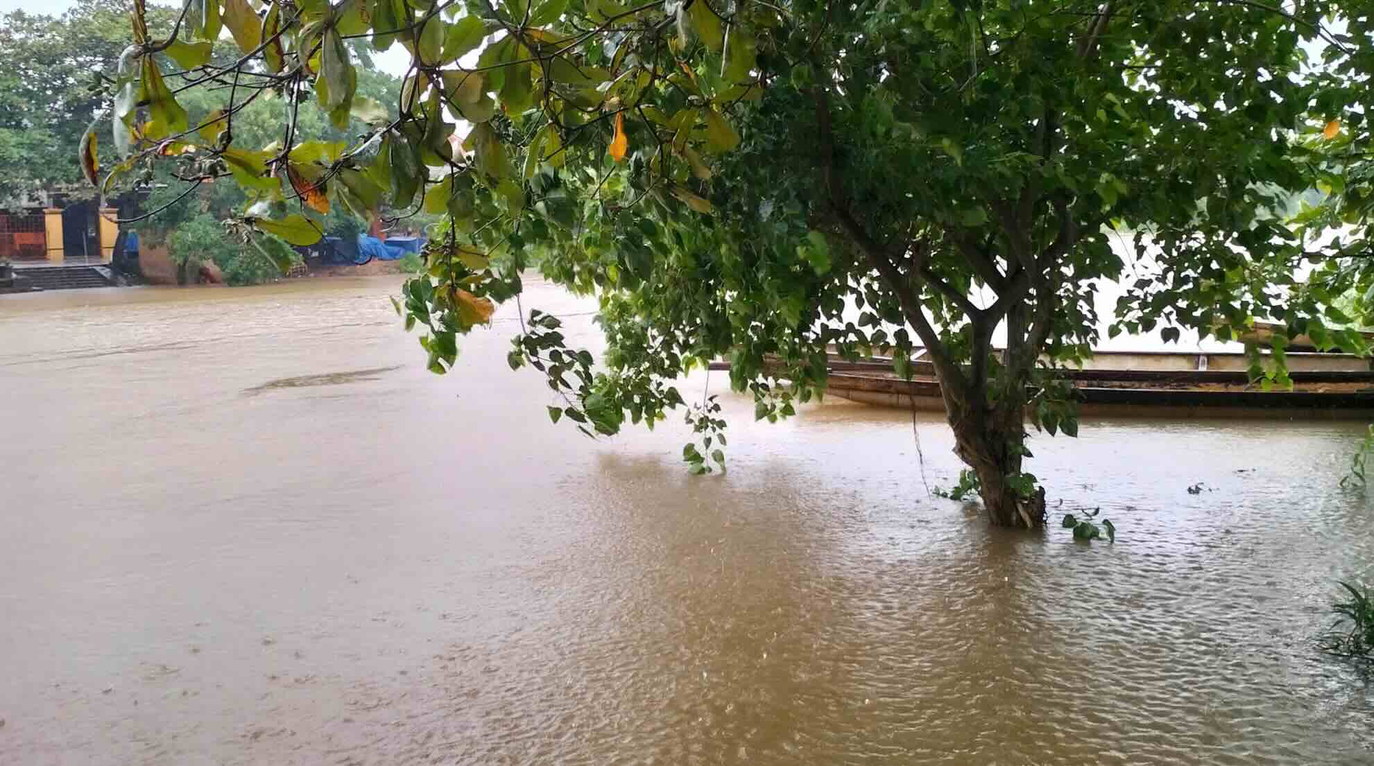 Mua lon khien nuoc song Kien Giang dang cao. Anh: Mau Tinh