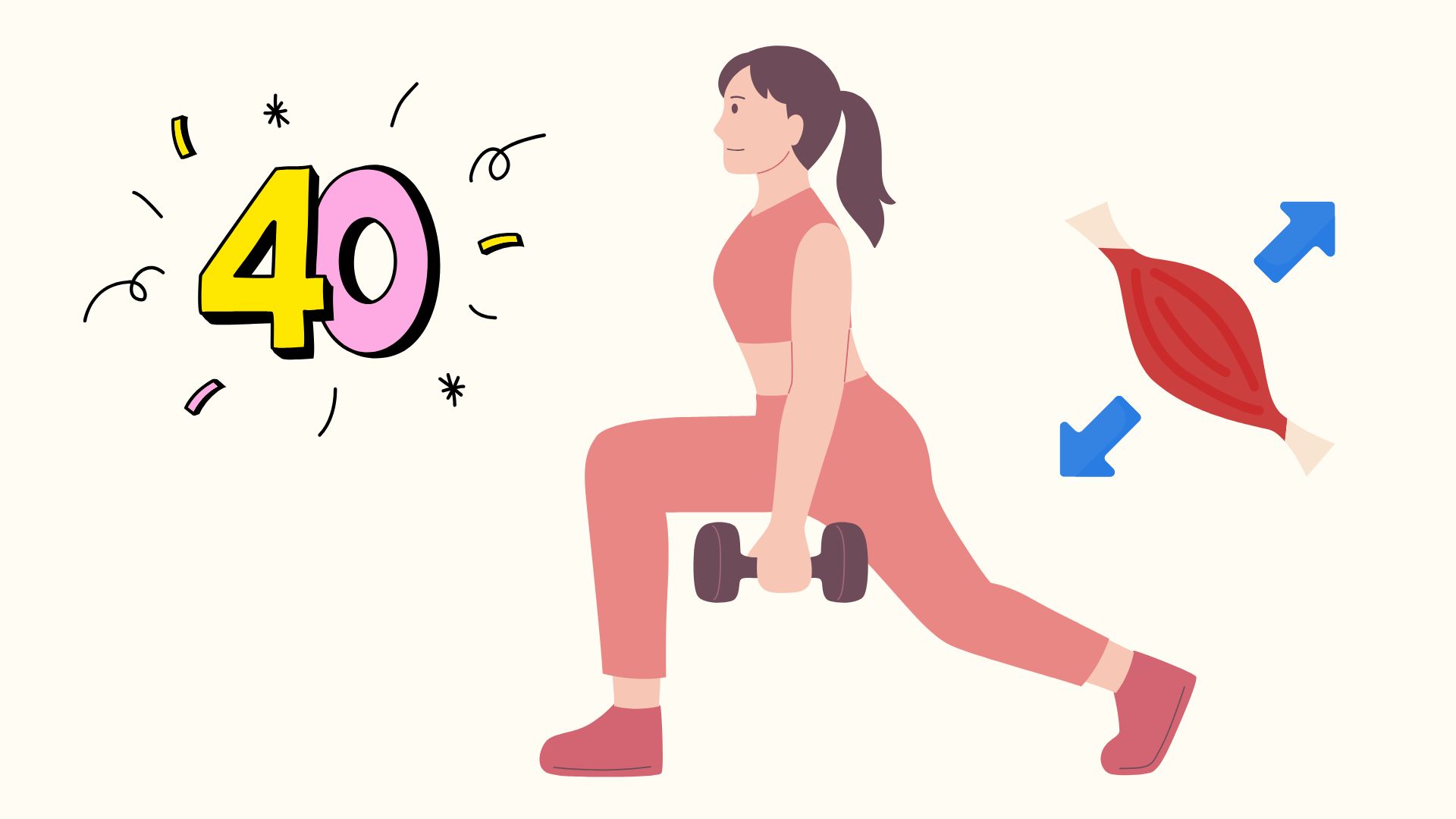 Exercise helps prevent muscle loss in women over 40. Graphics: Thanh Thanh