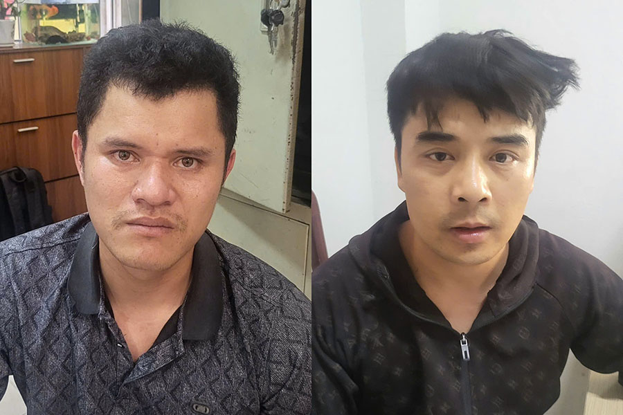 Drivers and assistants carrying overloaded goods, resisting law enforcement officers. Photo: Hanoi Police