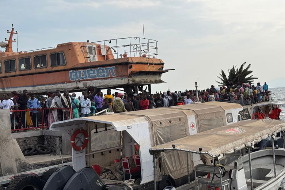 La escena llena de gente en Ho Kivu (Republica Democratica del Congo). Foto: Xinhua