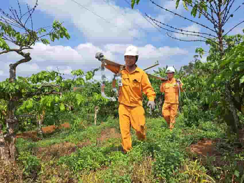 Dak Nong Power Company strives to ensure power supply in remote areas. Photo: Tam An
