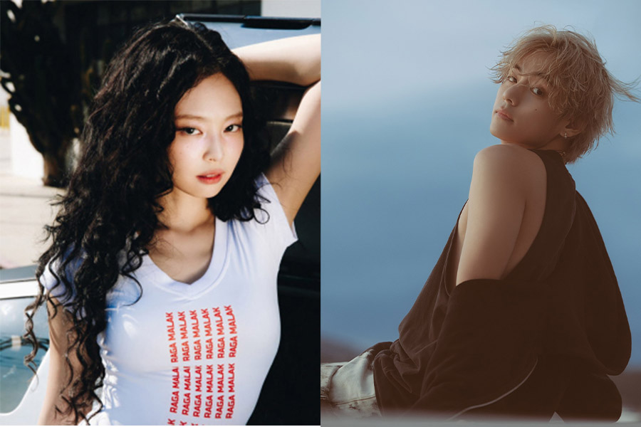 Jennie and V were once rumored to be dating. Photo: Cut from the Mantra MV and Slow Dancing MV.