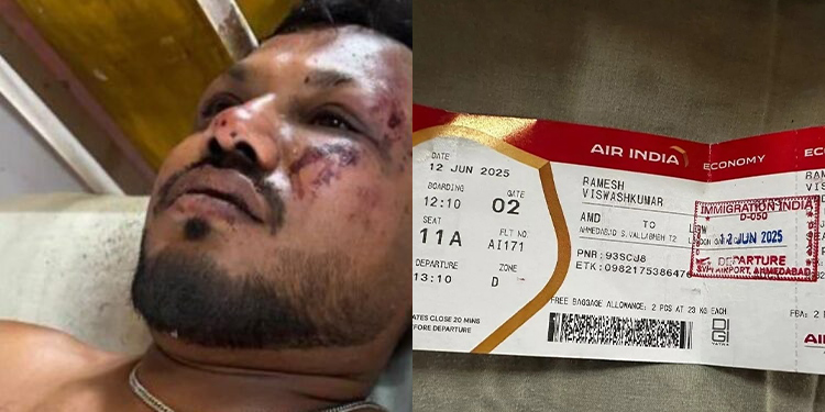 Retrato de pasajeros sobrevivio al catastrofico accidente aereo y el boleto de avion numero 11a. Fotos cortadas del video