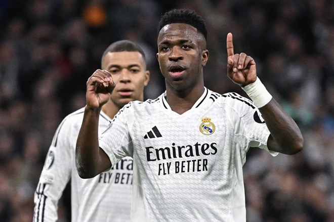 Vinicius Jr co the ky ban hop dong moi voi muc luong ki luc tai Real Madrid. Anh: AFP