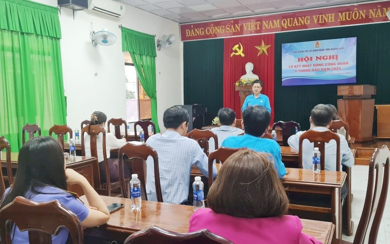 Cong doan cac co quan Dang tinh Quang Nam so ket hoat dong 6 thang dau nam 2025. Anh: DVCC