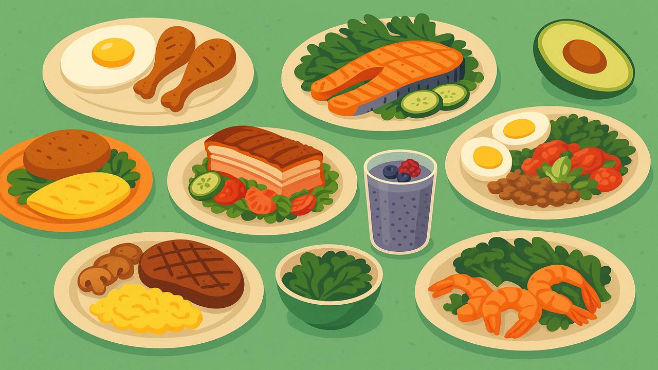 A high-fat, low-starch diet helps lose weight quickly. Graphic photo: Hoang Loc