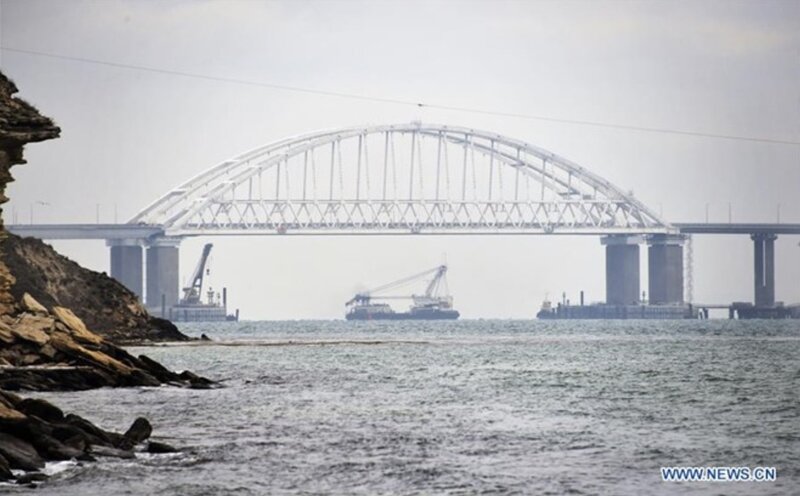 Crimea Bridge connects Russia to the Crimean Peninsula via the Kerch Strait. Photo: Xinhua