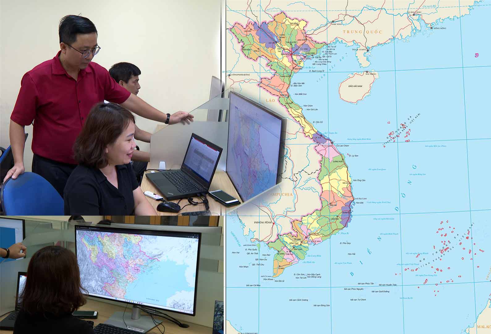 El viaje para construir un nuevo mapa de Vietnam despues de la fusion son 34 provincias y ciudades. Photo Van Thang