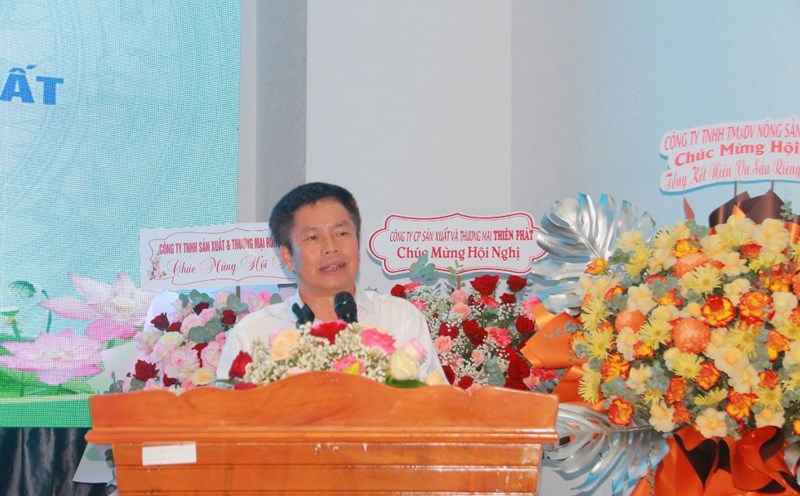 Mr. Nguyen Van Ha, Deputy Director of the Department of Agriculture and Environment of Dak Lak, shared about sustainable durian development. Photo: Thanh Quynh