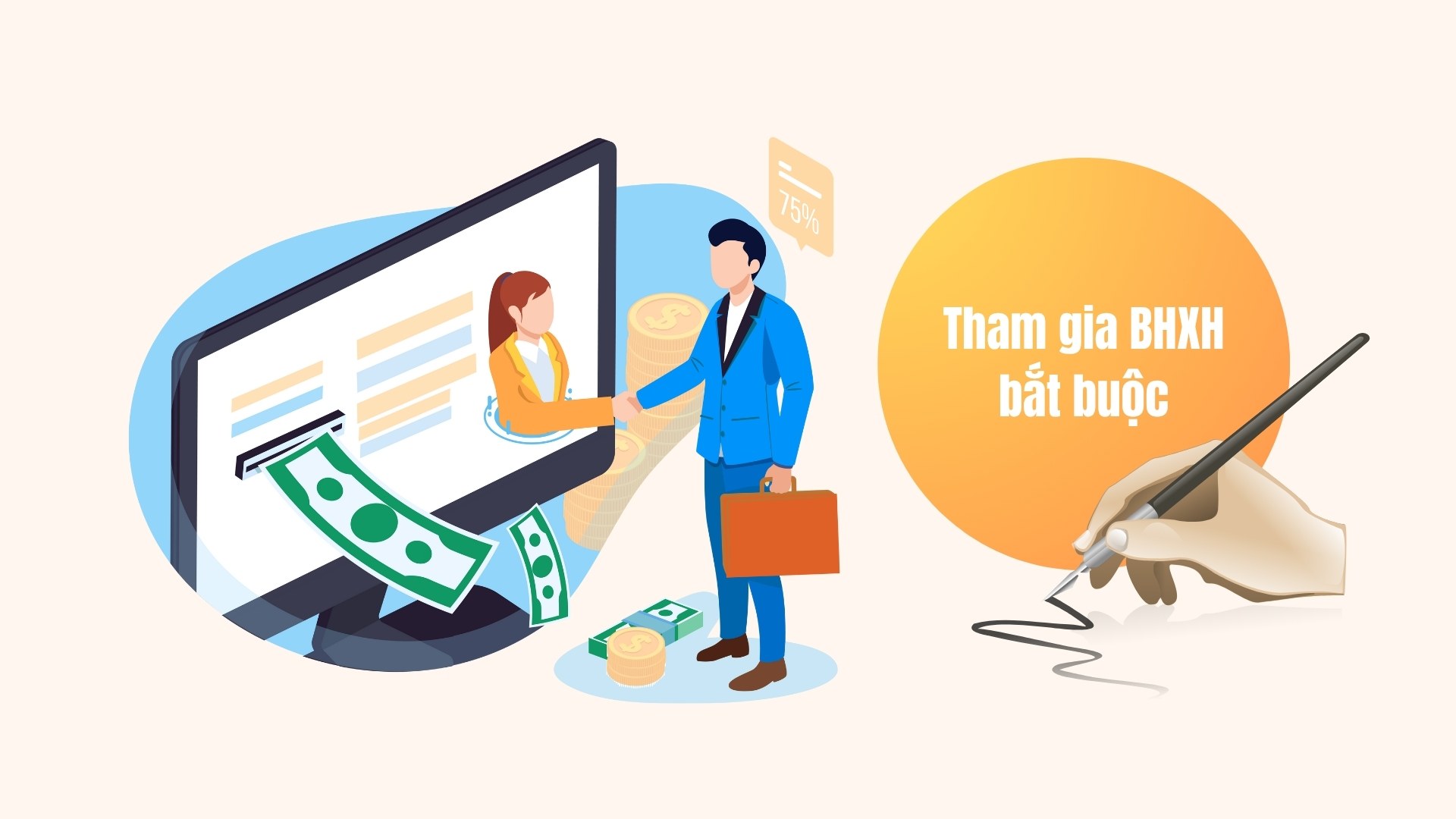 Changing compulsory social insurance for employees who do not work full-time. Graphics: Linh Dan