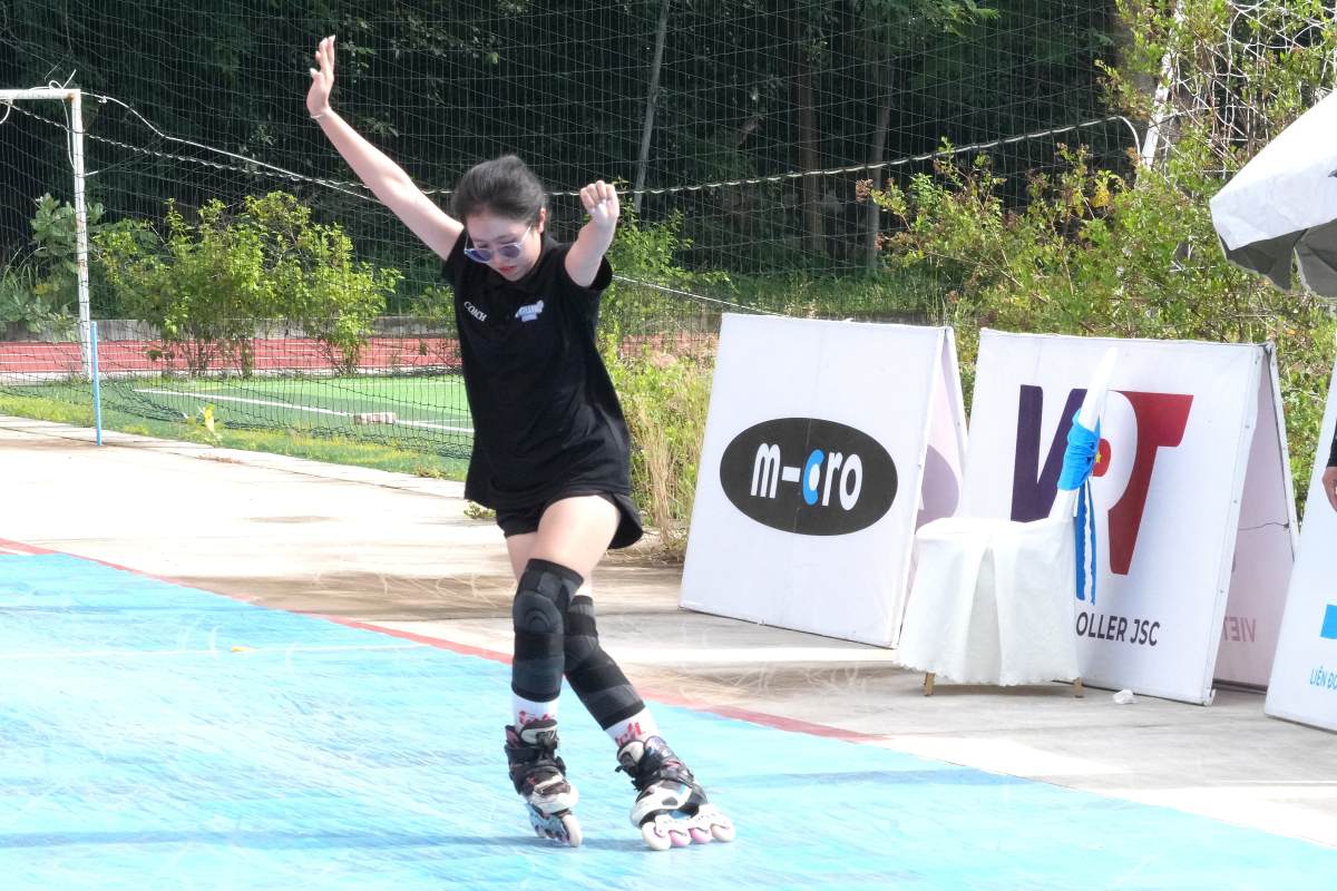 El atleta participo en el contenido de arte del campeonato de Roller Sport en 2025. Foto: Thanh An