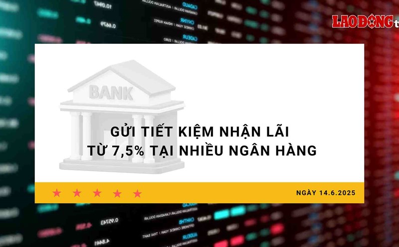 Interest rate 14.6: Savings deposits receive interest from 7.5% at many banks
