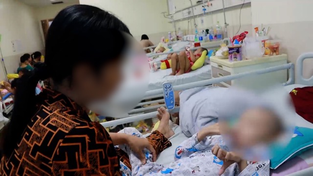 A child patient being treated for cancer at Ho Chi Minh City Oncology Hospital. Photo: NGUYEN LY
