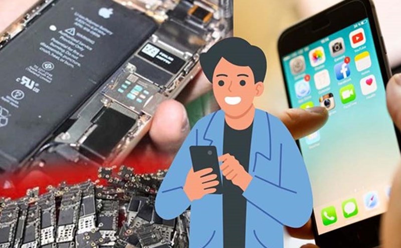 Instructions for checking warranty and repair history of used phones. Photo: Hao Thien