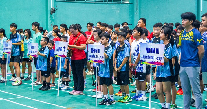 Athletes participating in the talent tournament organized by the Department of Culture, Sports and Tourism of Ca Mau. Photo: Van Dam