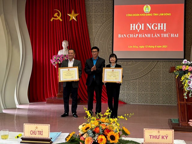 Công đoàn Khối Đảng tỉnh Lâm Đồng hoàn thành xuất sắc nhiệm vụ được giao